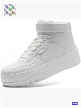 Retro High Top Platform Sneakers Women's Fashion Athletic Shoes Velcro Strap